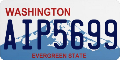 WA license plate AIP5699