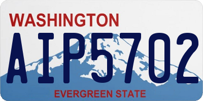 WA license plate AIP5702