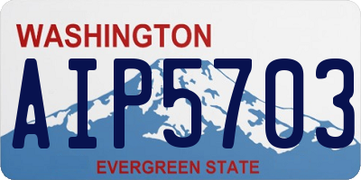 WA license plate AIP5703