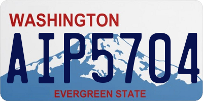 WA license plate AIP5704