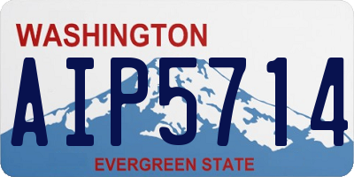 WA license plate AIP5714