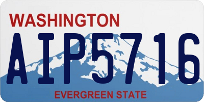 WA license plate AIP5716