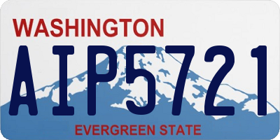 WA license plate AIP5721