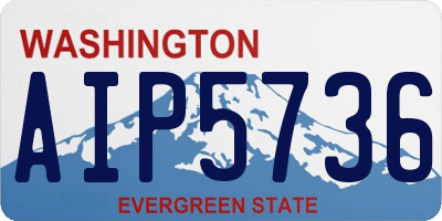WA license plate AIP5736