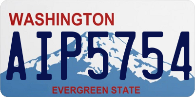WA license plate AIP5754