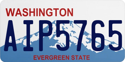 WA license plate AIP5765