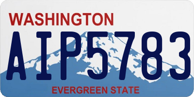 WA license plate AIP5783