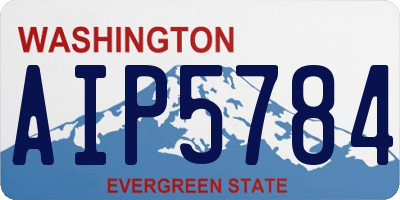 WA license plate AIP5784