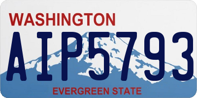 WA license plate AIP5793