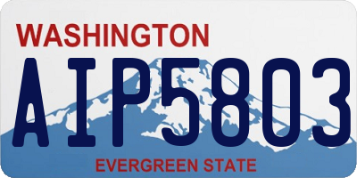 WA license plate AIP5803