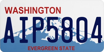 WA license plate AIP5804