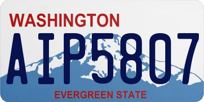 WA license plate AIP5807