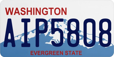 WA license plate AIP5808