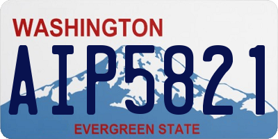 WA license plate AIP5821