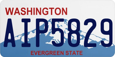 WA license plate AIP5829