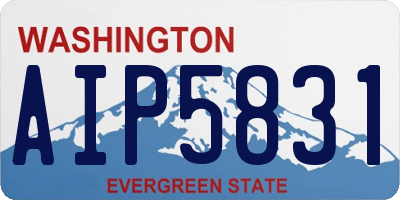 WA license plate AIP5831