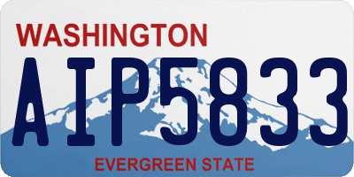 WA license plate AIP5833