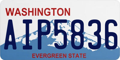 WA license plate AIP5836