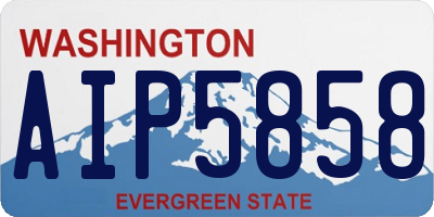 WA license plate AIP5858