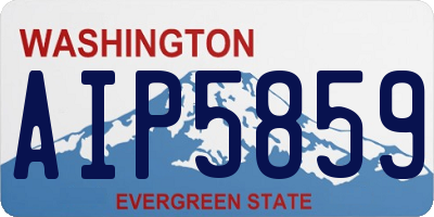 WA license plate AIP5859