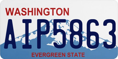 WA license plate AIP5863