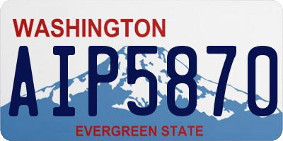 WA license plate AIP5870