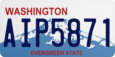 WA license plate AIP5871