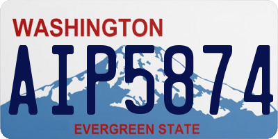 WA license plate AIP5874