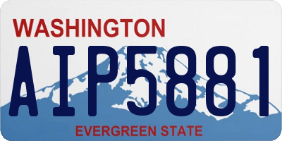 WA license plate AIP5881