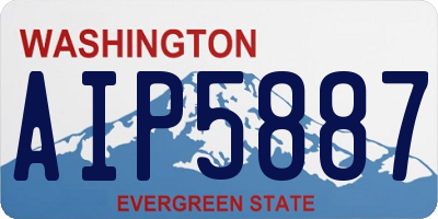 WA license plate AIP5887
