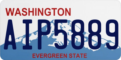 WA license plate AIP5889