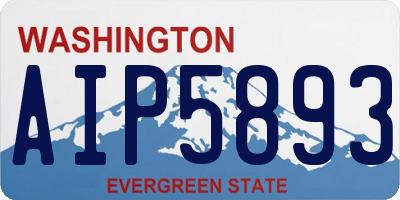 WA license plate AIP5893