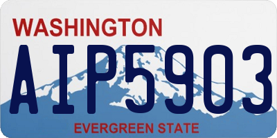 WA license plate AIP5903