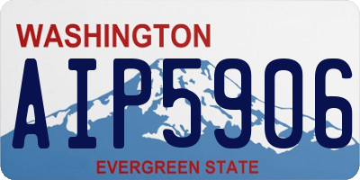 WA license plate AIP5906