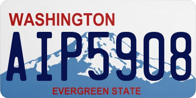 WA license plate AIP5908