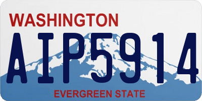 WA license plate AIP5914