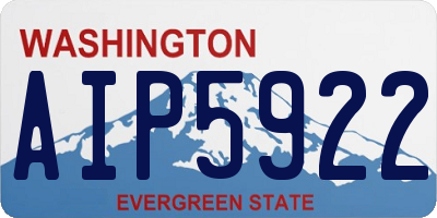 WA license plate AIP5922