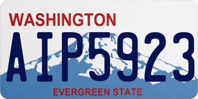 WA license plate AIP5923