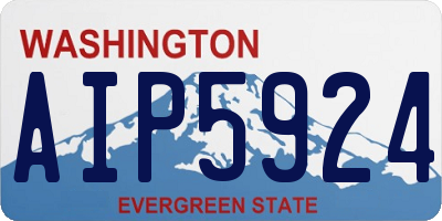 WA license plate AIP5924