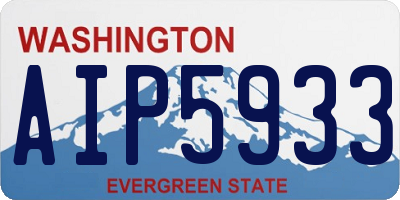 WA license plate AIP5933