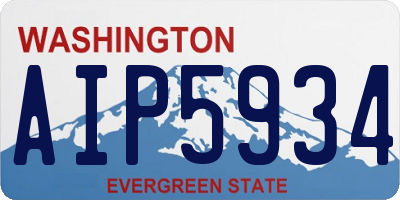 WA license plate AIP5934