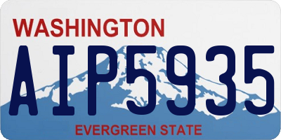 WA license plate AIP5935