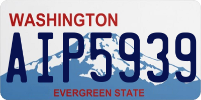 WA license plate AIP5939