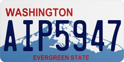 WA license plate AIP5947