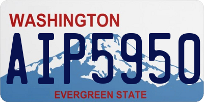 WA license plate AIP5950