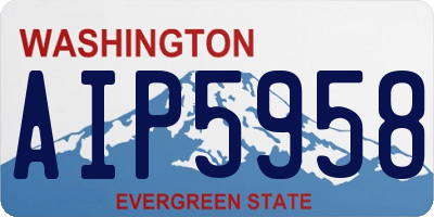 WA license plate AIP5958
