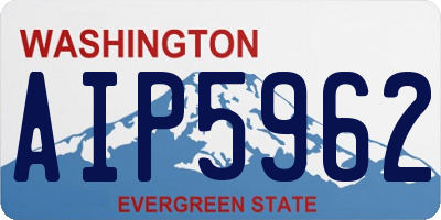 WA license plate AIP5962