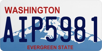 WA license plate AIP5981