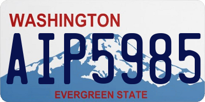 WA license plate AIP5985