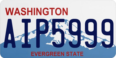 WA license plate AIP5999